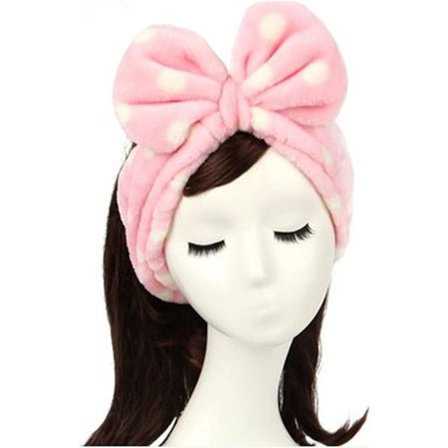 Hodebånd - Hårbånd - Sløyfe med to løkker - Sminke - Vasking - B