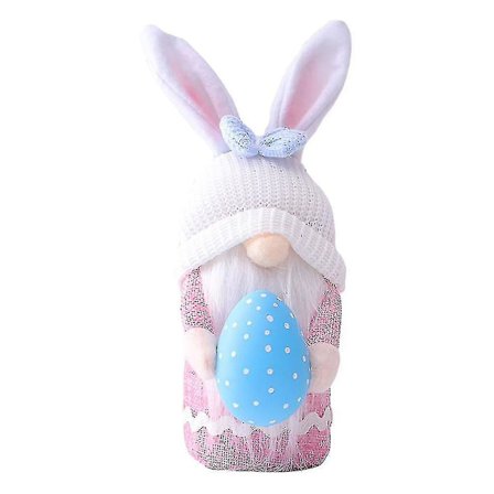 3 stk. påskeæg-krammende nissedukker kaninøre ansigtsløse dukker skrivebordsdukkeindretning