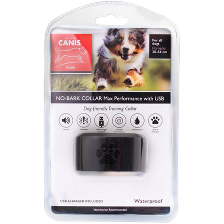 Active Canis - No Bark Collar Max Performance med USB Svart En størrelse - Hund - Hundetrening & bruksspor - Anti-bjeff & bjeffehalsbånd - ZOO.no