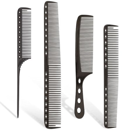 TG Space aluminium hårkam 4 metall hårkammar Långa och korta h