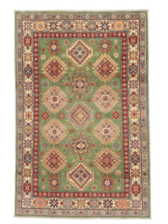 Medalionowy Mały Kazak Fine Dywan 122X188 Wełna