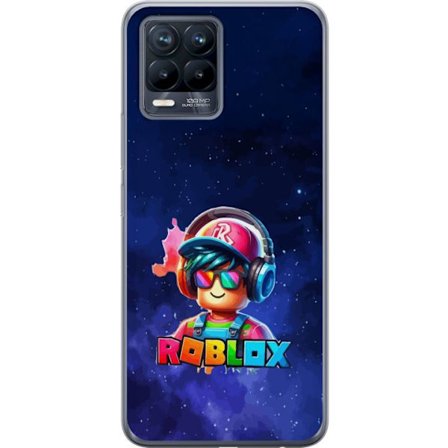 Kompatibelt Mobilskal till Realme Realme 8 Roblox Space Explorer Design utformad i ett futuristiskt rymdtema med färgstarka detaljer, känsla av att