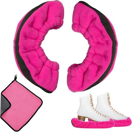 1 Par Is Hockey Bladbeskyttere Skøytebeskyttelsestrekk Ungdom Kunstløp Beskyttere (Rosa Rød)