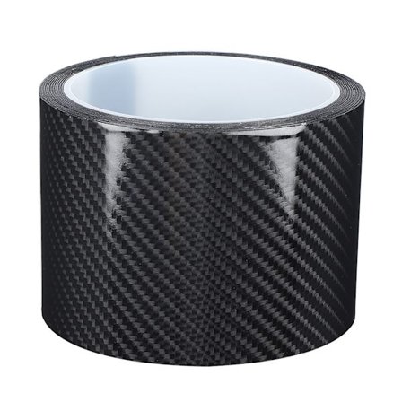 Svart Kolfiber Bil Dörrkantsskydd Anti Repskyddsfilm 7cm x 3m