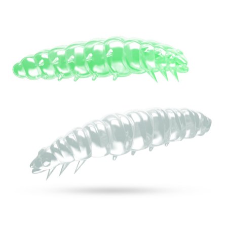 Libra Lures Larva 30 Krill (15-pack) - Glow UV Green