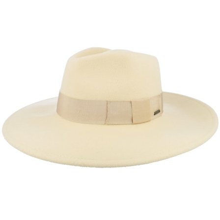 Brixton - Beige fedora Cappello - Joanna Felt Light Khaki Fedora @ Hatstore