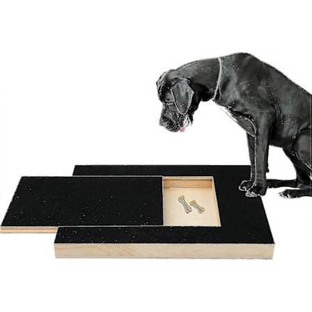 Koiran kynsien raapimalauta, koiran tassujen kynsien raapimistyyny herkkulaatikolla, pennun kynsien hiontatyyny koiran kynsille