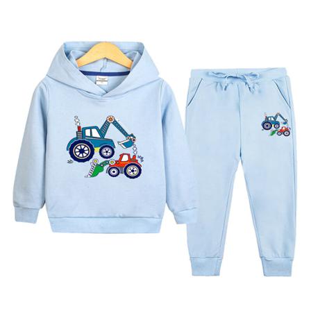 Pojkar Elastisk Midja Träningsoverall Set Långärmad 2 Delar Outfit