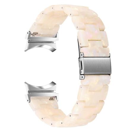 Siisti hartsityylinen kellohihna Samsung Galaxy Watch 4 - Fluoresoiva Valkoinen White