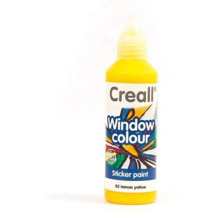 Creall Glass repositionerbar vinduesmaling 80 ml - citrongul