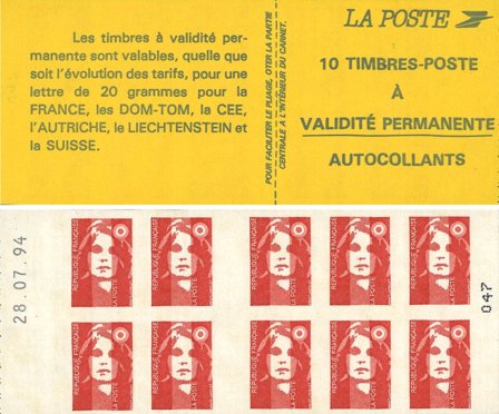Frankrig 1994 - Frimærkehæfte YT 2874-C2 - Postfrisk