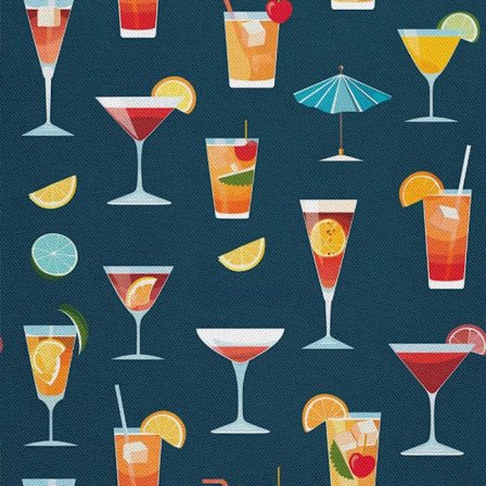 UTOMHUSDEKORATIVA TYGER OXFORD - Motiv Cocktail | DX8852_MGF