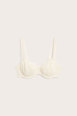 Kappahl | Bøyle-BH med blonder Offwhite 90E | Offwhite