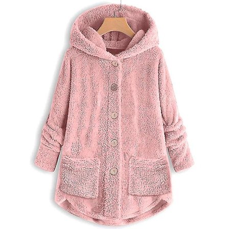 Teddybjørnejakke med hætte til kvinder Solid V