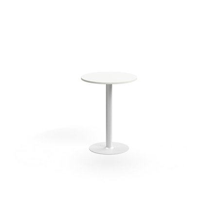 Barbord ALVA, Ø700x900 mm, gulvfast, højtrykslaminat, hvid