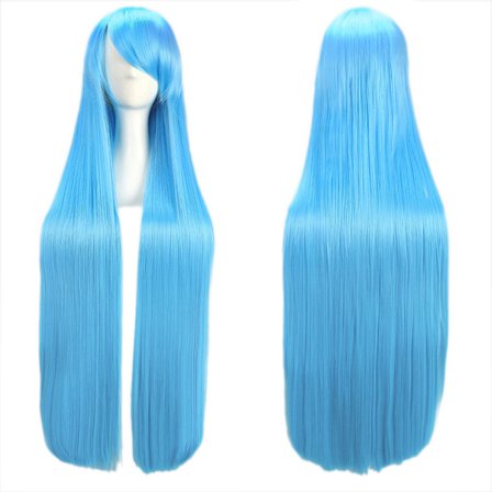 100cm/ 39 tum Medel Lång Rak Dam Anime Kostym Peruk
