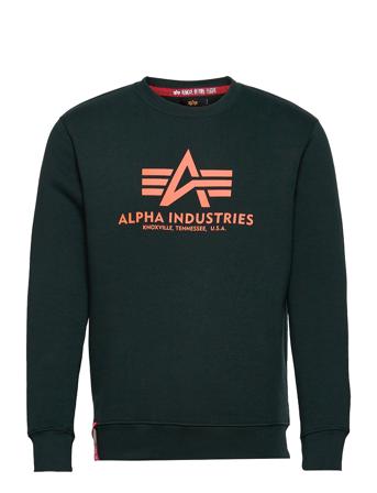 Basic Sweater Sweat-shirt Genser Grønn Alpha Industries