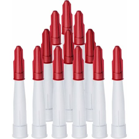 24-pack Munstycksförslutningar för Fogmassa, Inkluderar 12-pack Vita Fogmassamunstycken och 12-pack Röda Munstycksförslutningar för Fogmassa, Plast