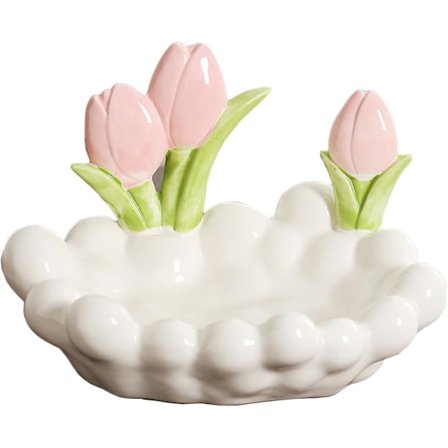 Søt, lubben smykkeskål, dekorativ skål, keramisk nøkkelskål for entrébord, pyntegjenstandskål, skål for halskjede, øredobber og ringer for Mo