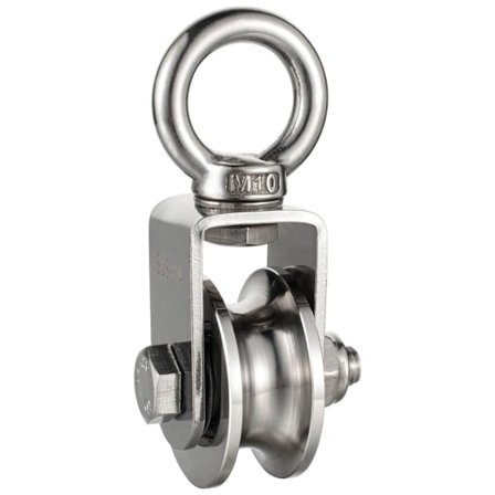 [NT] Trinse med 2 kulelager, kraftig kabelblokk for klessnor/tau-belastning 500 kg