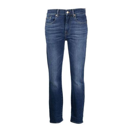 7 For All Mankind, Slim Illusion Jeans Blauw, Dames, Maat:W28