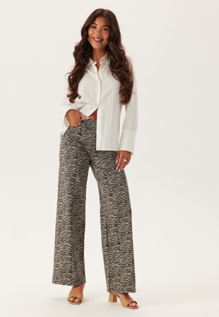 ONLY Onlmadison Hw Wide Animal Pant Klær