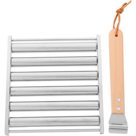 Hotdog Grillrist til Barbecue Hotdog Rullehåndtag Væsentligt Udendørsværktøj