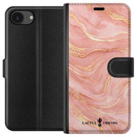 Kompatibel Tegnebogsetui til Apple Apple iPhone 16e Cactus and Friends – RoseGoldFlow