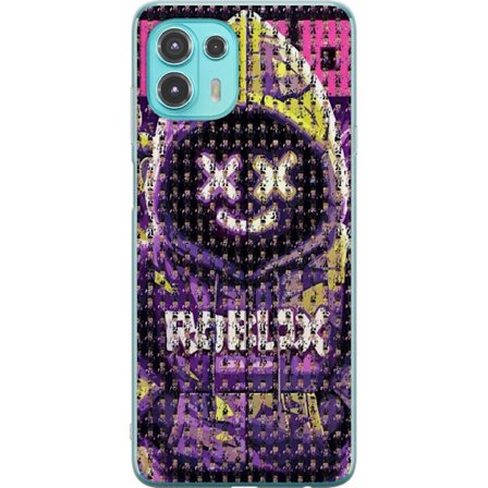 Kompatibelt Mobildeksel til Motorola Motorola Edge 20 Lite Roblox hettegenser designet med hundrevis av små Roblox-figurer, kreativ mosaikkdesign i l