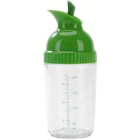 Salatdressing Shaker Beholder, Hjemmelavet Olie og Eddike Salatdressing Flaske Mixer Dispenser (Grøn)
