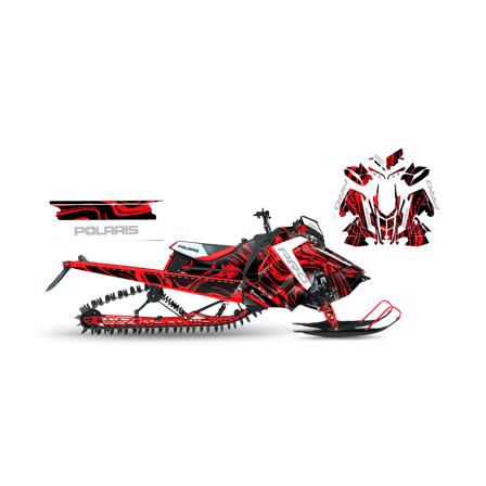Dekalkit SweTown Memo Rød - Polaris Axys 800 Switchback XCR 2018-2020