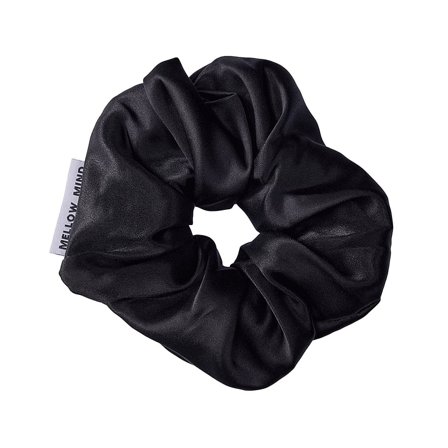 Mellow Mind Silke Scrunchie 02 Black, Hår, Hårpynt, Scrunchies