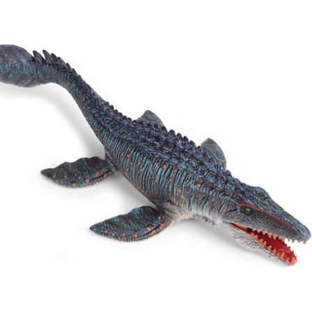 Stor Mosasaurus Legetøj 13,4", Realistisk Dybhavsmonster Mosasaurus Dinosaur Plast Hånd-Pa