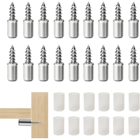20 stk Hylle Støtter, Braketter for Hyller, Vegg Hylle Støtte Plugger, Metall Plate Braketter for Møbler Skap Bokhyller