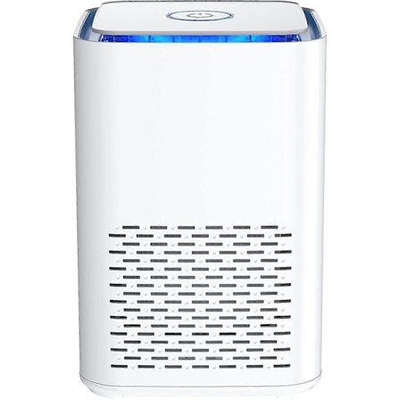 Luftrenare för hemmet, True Hepa-luftfilter för sovrum, kontor, luktborttagare för allergier och husdjur, rök, damm, mögel, tyst nattlampa