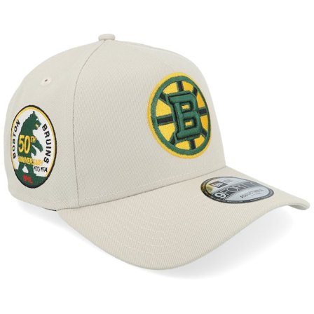 New Era - NHL Beige adjustable Czapka Z Daszkiem - Hatstore Exclusive x Boston Bruins 9FORTY 50th Anniversary Stone A-Frame Adjustable @ Hatstore