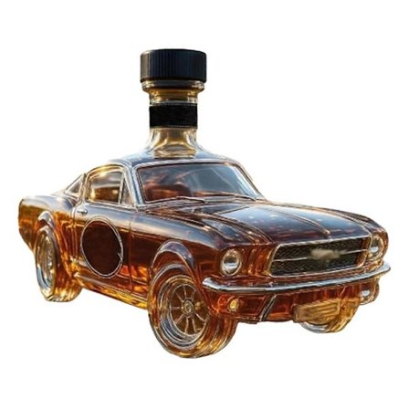 Bil Whiskey Glasflaske - Bil Statue Glas Whiskey Karaffel Bærbar Flaske til Bil, Bar, Rejser, Herregaver