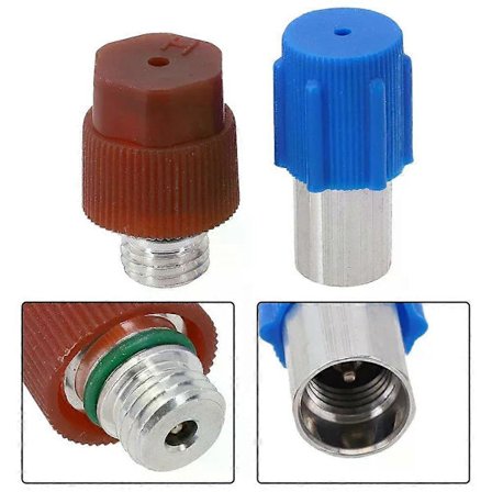 2 stk. R134a klimaanlegg HD ND-tilkoblinger for R134a for Ford Ope/l Seat Skod/a ND-adapter Und 357820795J 357820795H[D]
