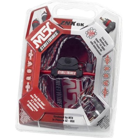 MTX Power Pack 6 mm2 med RCA StreetWires ZNX6K 5 m