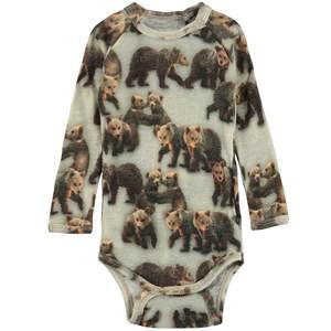 Molo Bear Cubs Farai Wool Baby Body 80 cm - All in ones - 80 cm - Brown
