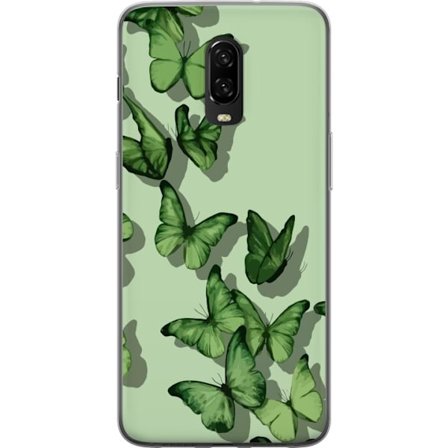 Yhteensopiva Puhelinkuori OnePlus 6T Vihreät Perhoset