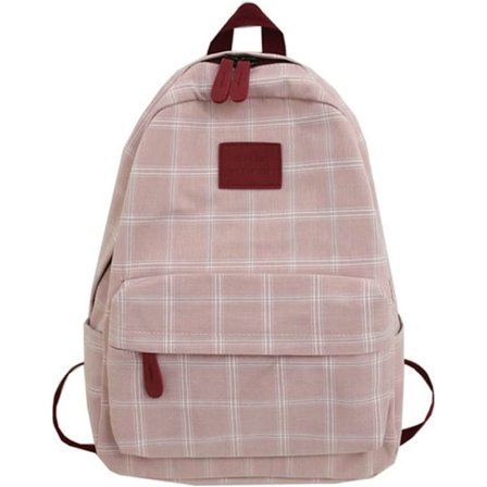 Kvinnors Ryggsäck, Throwback Plaid, Rosa, 30*14*45 cm