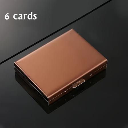 Minimalistiskt case, enfärgad hård myntväska, bärbar förvaringsväska, metallplånbok Copper
