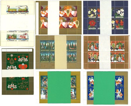 Danmark - julmärker - Miniskalatryk - 8 årgang