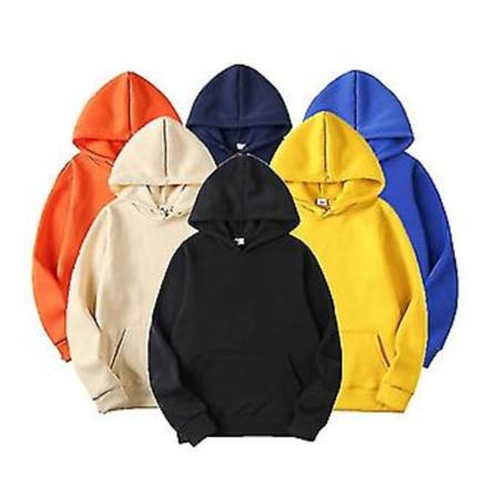 Hoodies Tröjor Herr Dam Mode Enfärgad Höst Vinter Fleece Hip Hop Hoodie Casual Toppar_cv(M röd hoodie)