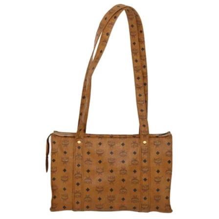 MCM Pre-owned, Pre-owned Leather shoulder-bags Bruin, Dames, Maat:ONE Size
