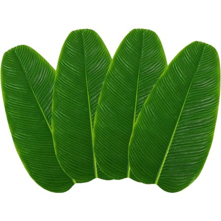 Konstgjorda bananblad 4-pack Hawaiian Luau Party Fake Tro