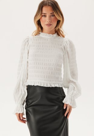 BUBBLEROOM - Frill Structured Blouse - L