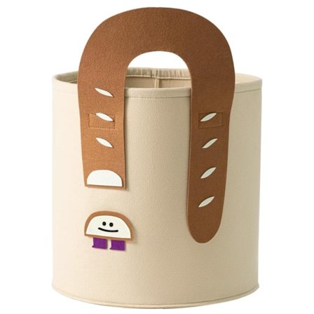 34L Stor Sammenklappelig Filt Opbevaringskasse med Håndtag - Stof Organizer Kurv til Skab Legetøj Tøj Hjemmeorganisering