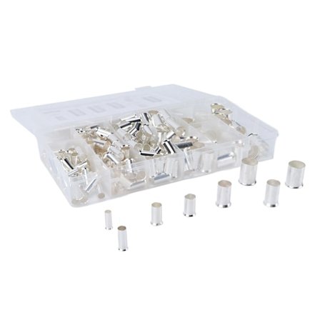 190 stk. Trådhylster Kit Krympeforbindelser Rød Kobber EN Elektriske Ledninger Ender Terminaler 6 Typer